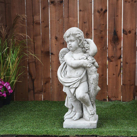 Large Cherub Statue Spring Edition