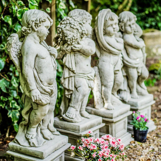 Large Cherubs Statue Four Seasons with Square Plinths