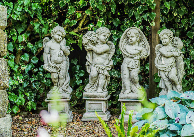 Large Cherubs Statue Four Seasons with Square Plinths