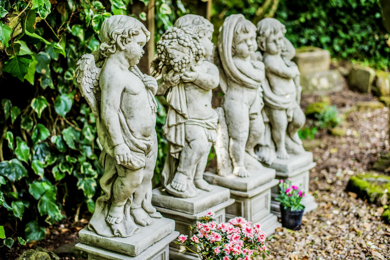 Large Cherubs Statue Four Seasons with Square Plinths