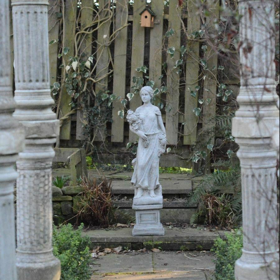 Large Conservatory Female Statue with Bouquet