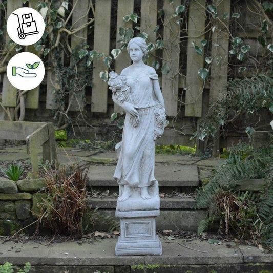 Large Conservatory Female Statue with Bouquet