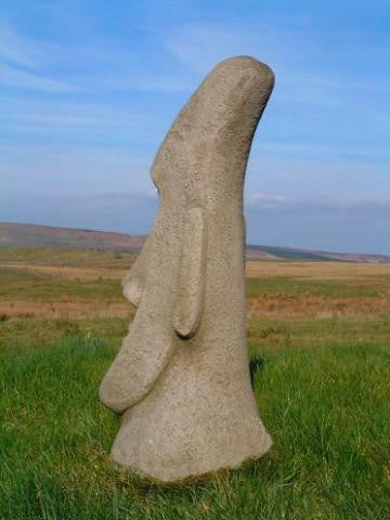 Large Easter Island Moai Head Garden Statue