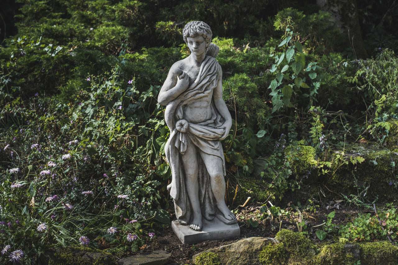 Large Greek style Hunter Male Stone Cast Statue