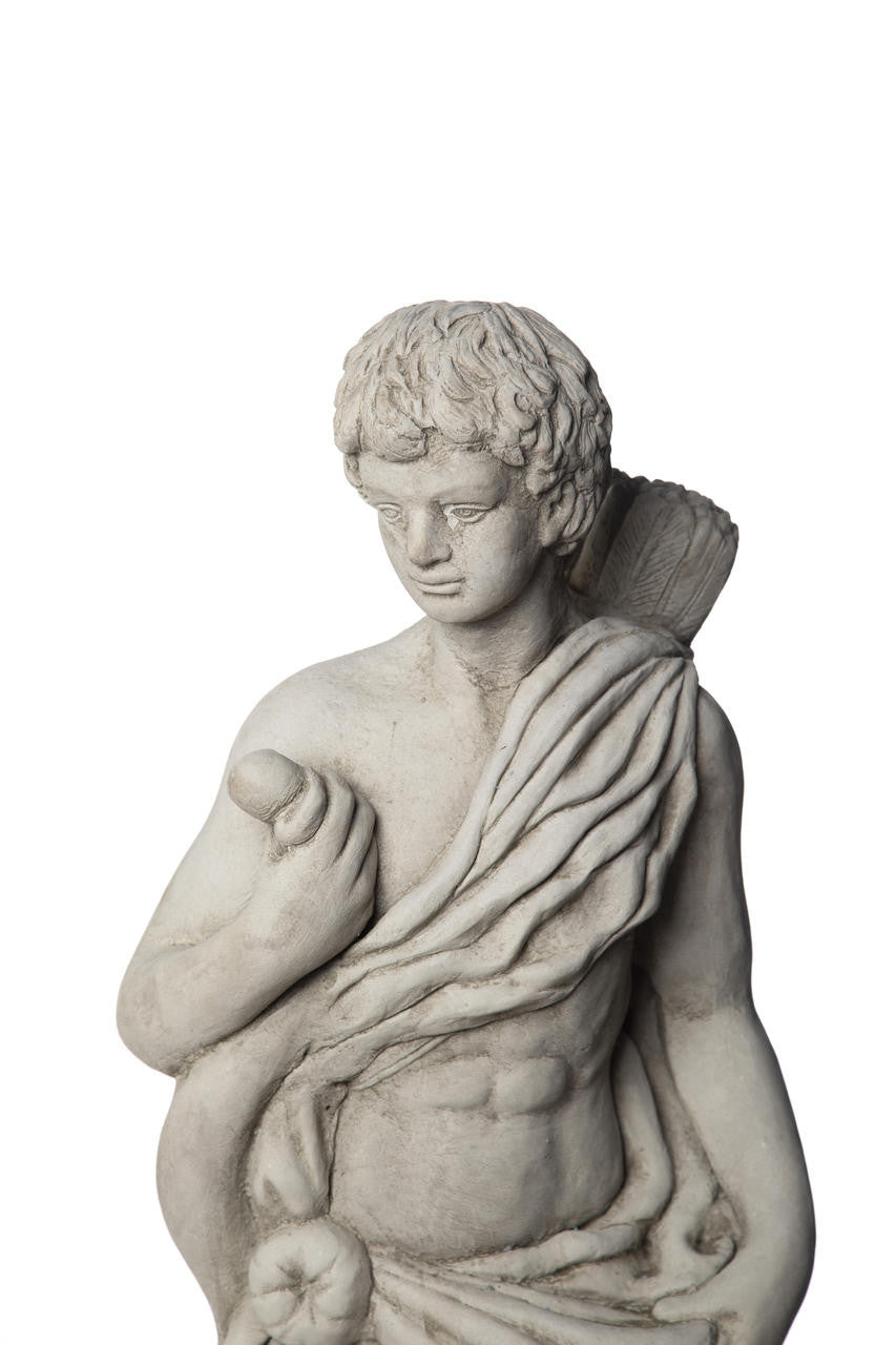 Large Greek style Hunter Male Stone Cast Statue
