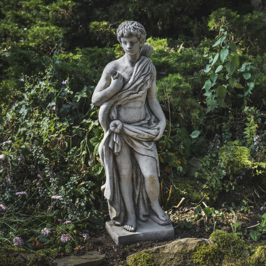 Large Greek style Hunter Male Stone Cast Statue