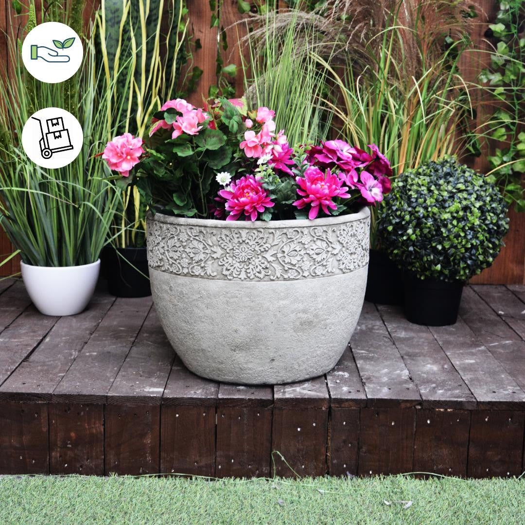 Large Lace Flowerpot Planter