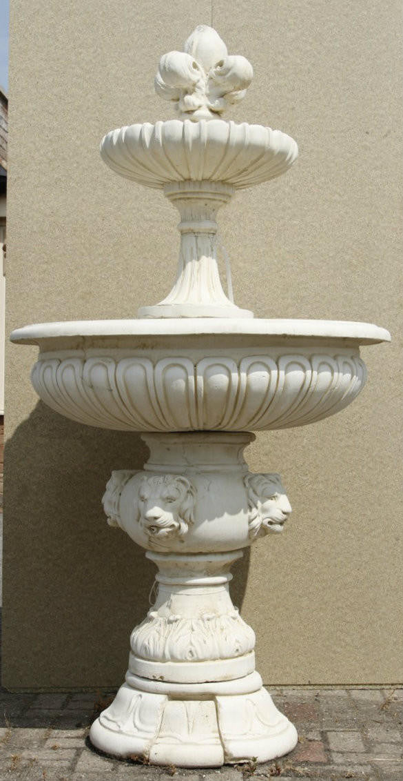Large Lion Head 2 Tier Fountain