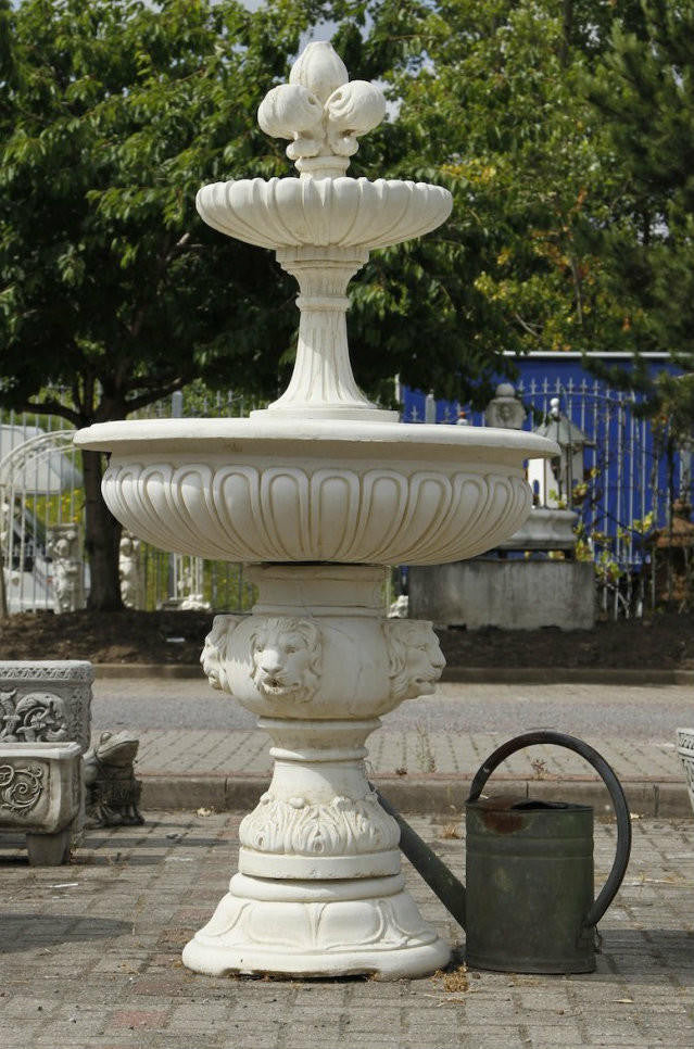 Large Lion Head 2 Tier Fountain
