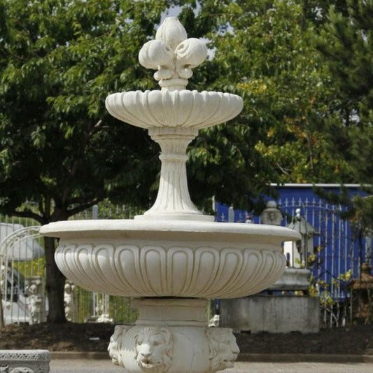 Large Lion Head 2 Tier Fountain