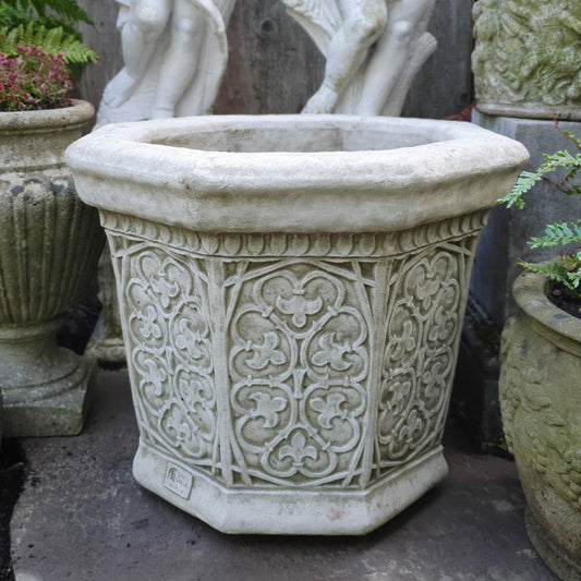 Large Octagonal Arabesque Garden Pot