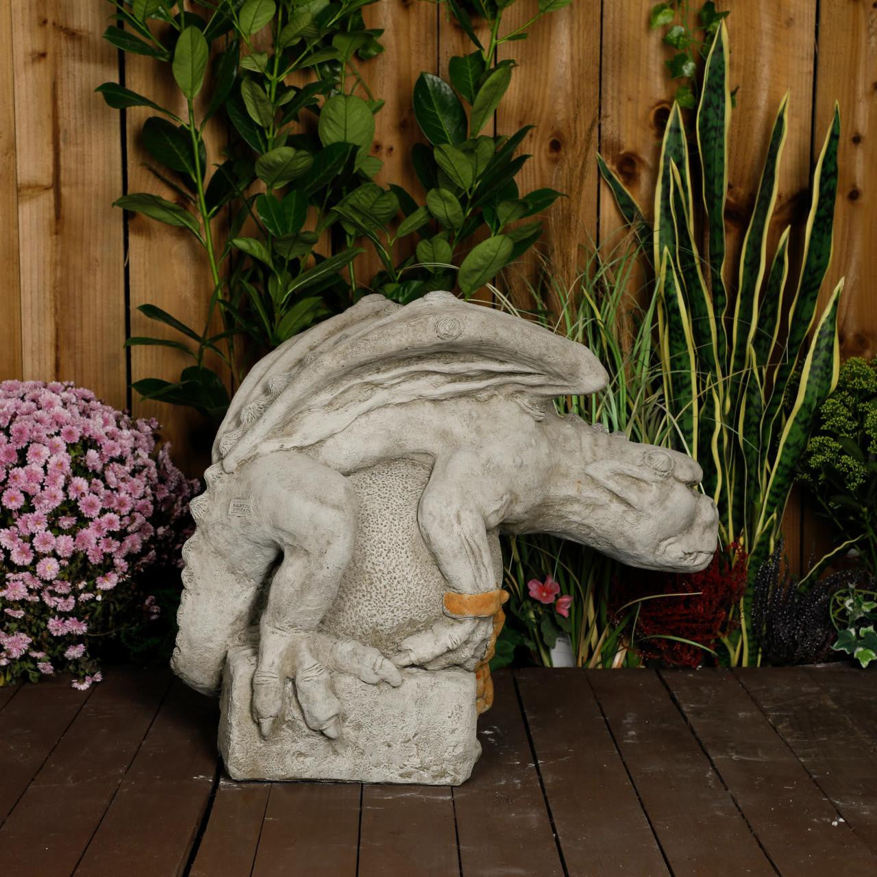 Stone Cast Fortress Gargoyle Yard Decor