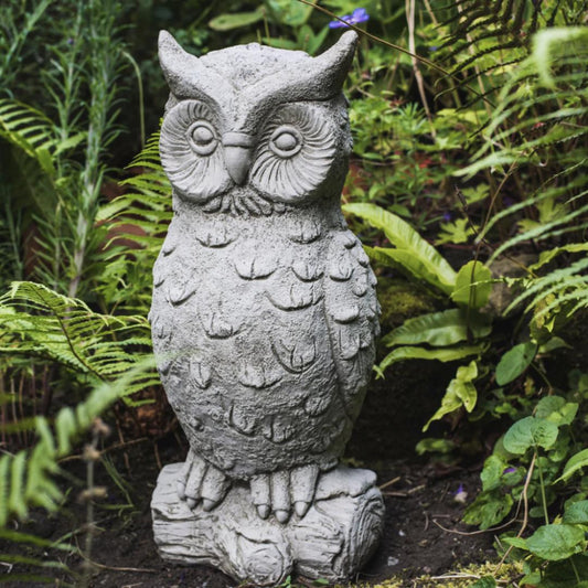 Large Stone Cast Owl Ornament