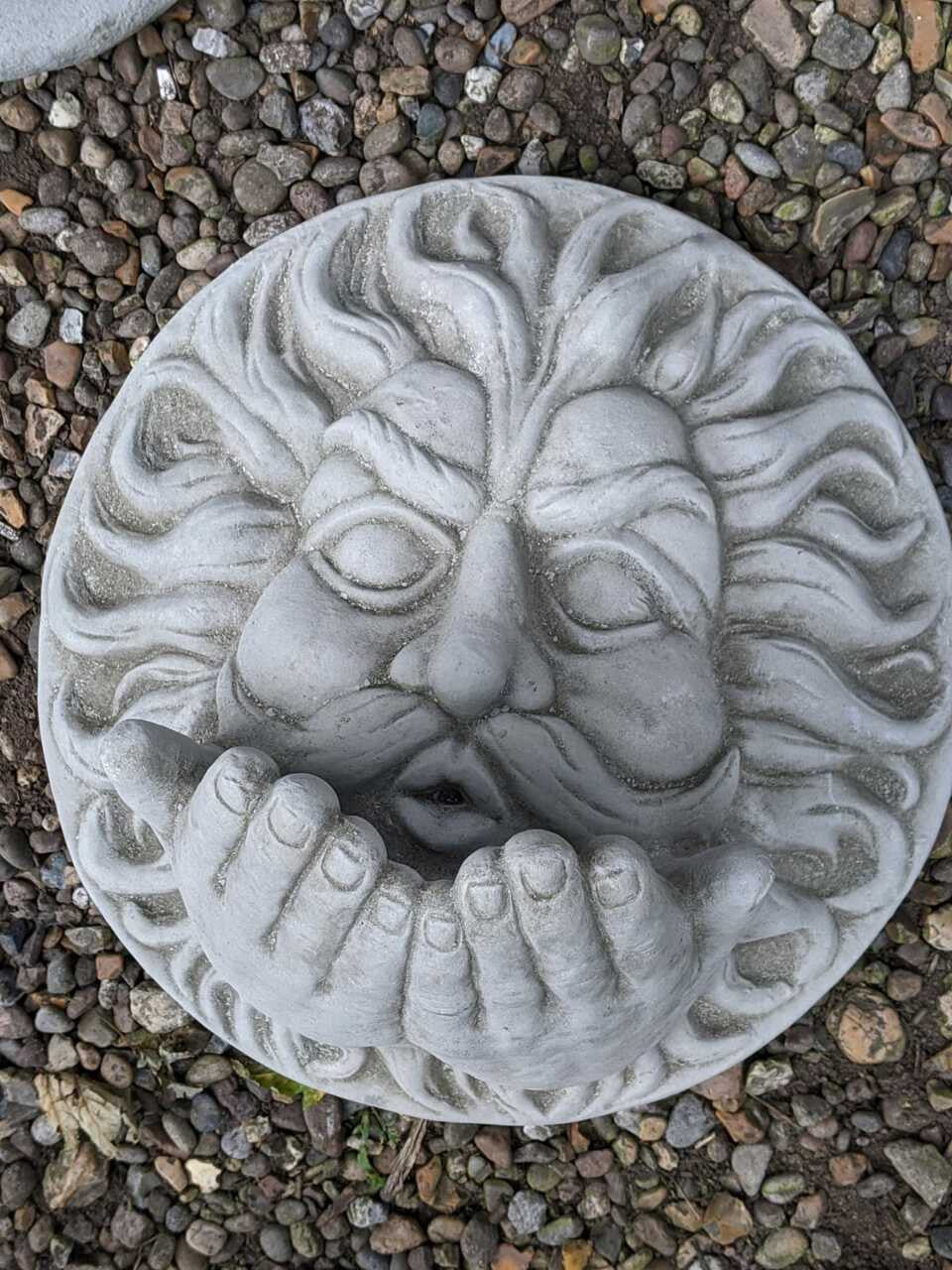 Large Stone Cast Wind Wall Plaque