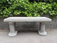 Large Stone Ornate Garden Bench Seat