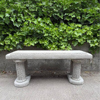 Large Stone Ornate Garden Bench Seat