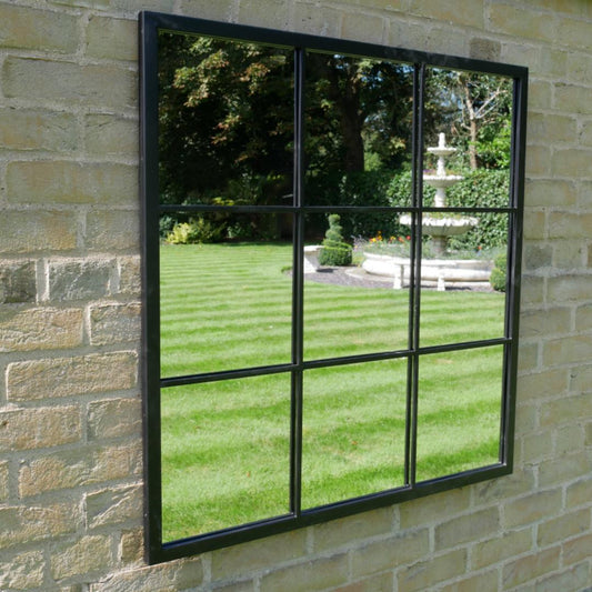 Large Wall Mounted  Vintage Simple Design Square Mirror for Garden or Home
