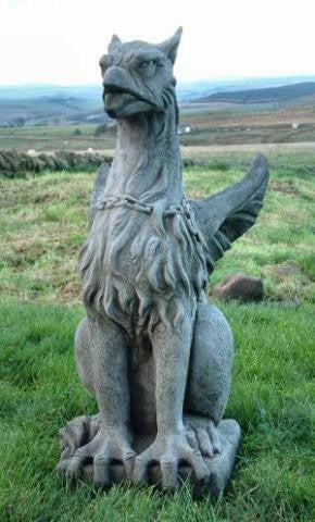 Large Winged Stone Griffin Ornament Gargoyle Gryphon Style