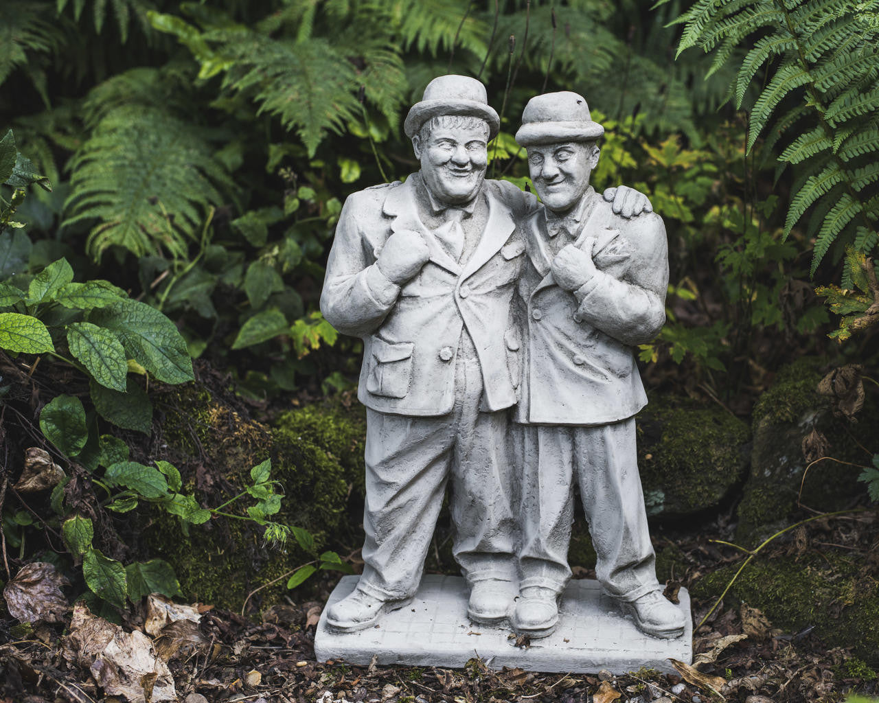 Laurel and Hardy Detailed Comical Garden Ornament
