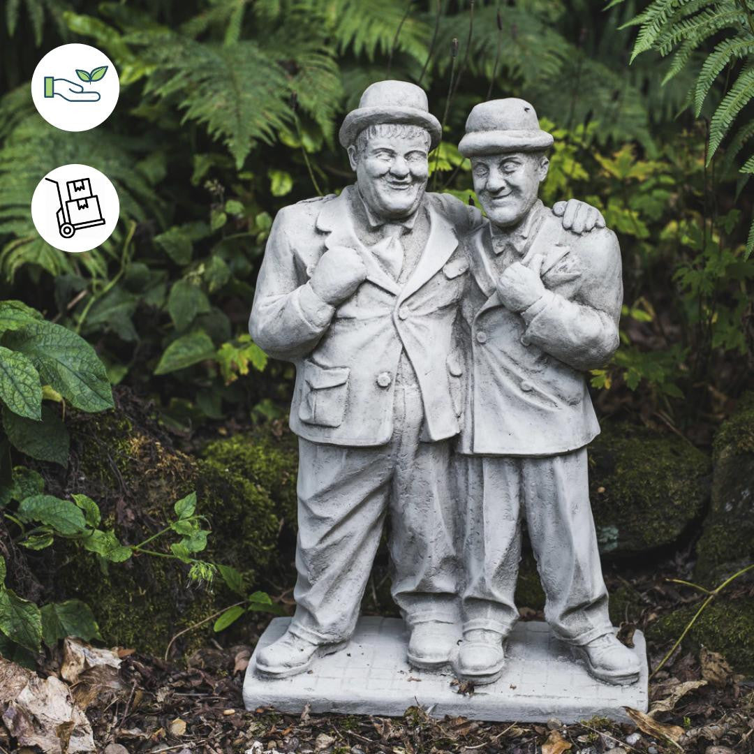 Laurel and Hardy Detailed Comical Garden Ornament