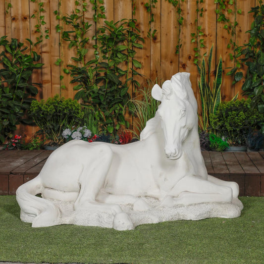 Lifesize Reclining Horse Statue 