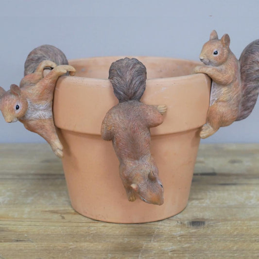Lovely Small Three Squirrel Hangers Pot