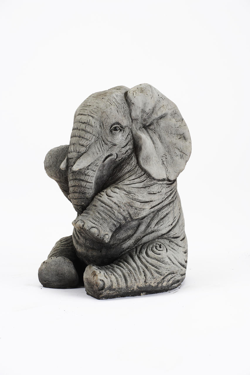 Lovely Trunk-Down Large Elephant Garden Ornament