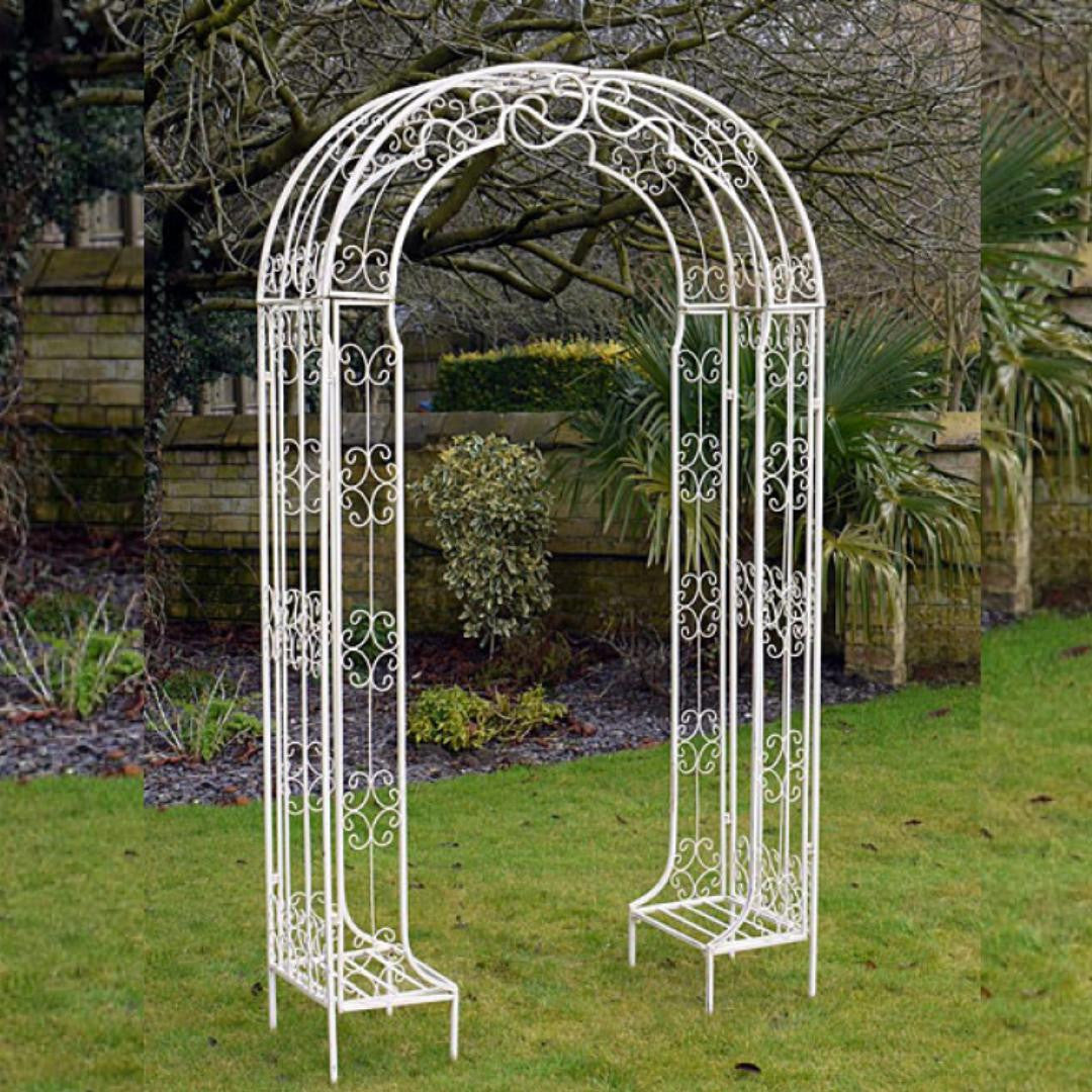 Lovely White Raina Arch and Seat