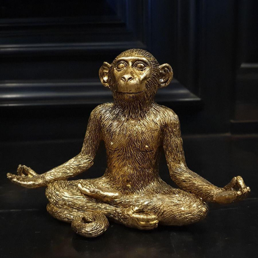 Meditating Lord Yoga Monkey Figurine Home Decor