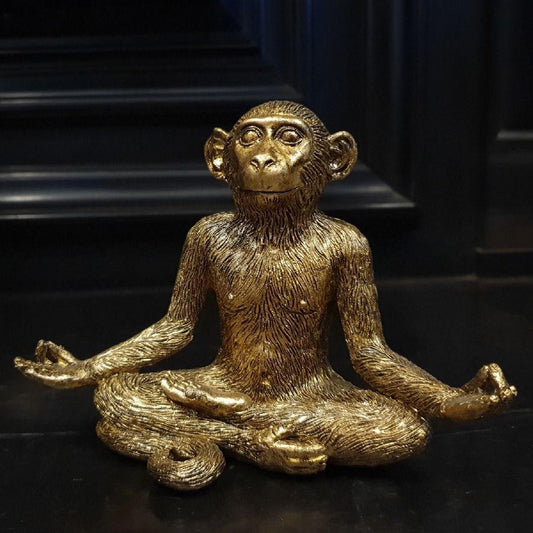 Meditating Lord Yoga Monkey Figurine Home Decor