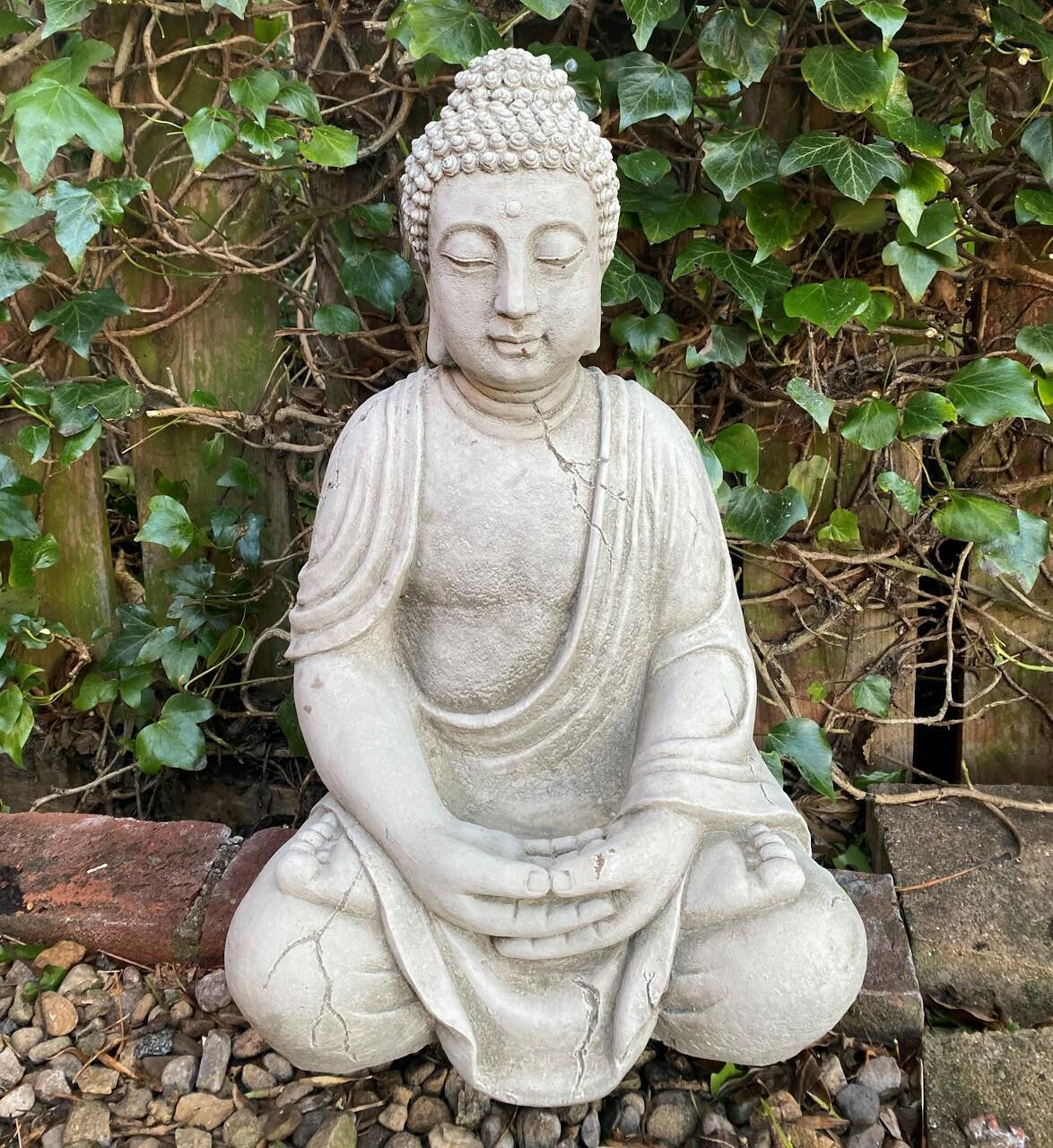 Medium Meditating Buddha Garden Statue