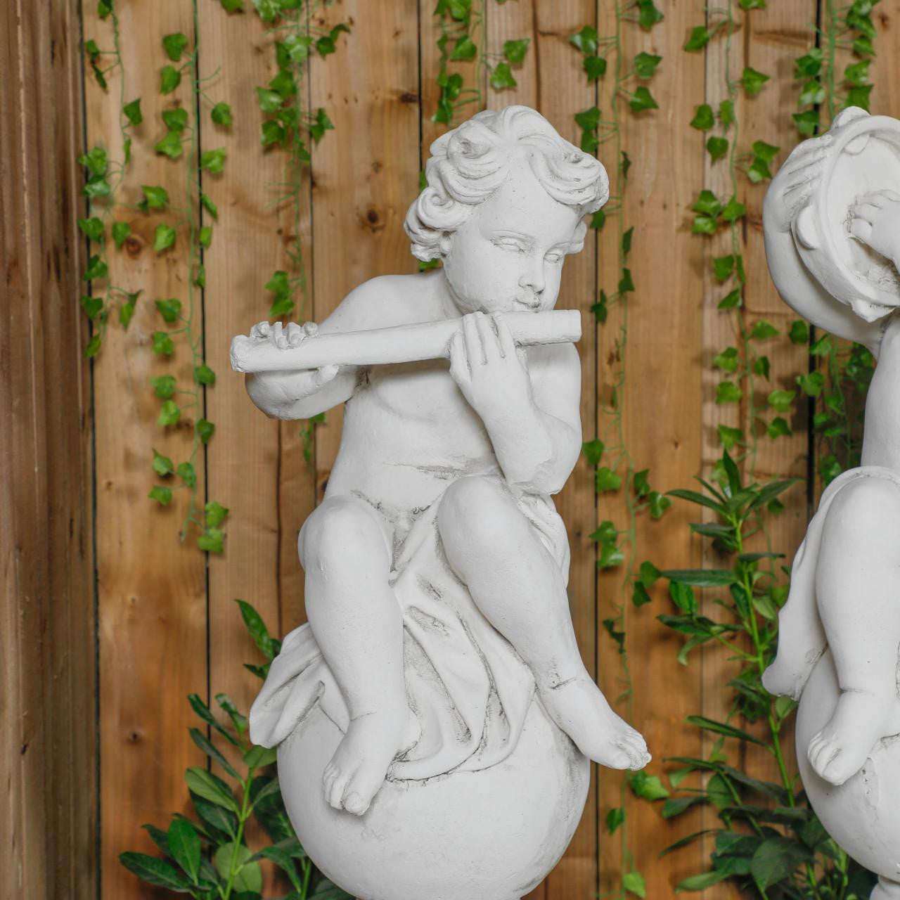 Delightful Musical Cherub Statues  (Plinths not Included) 