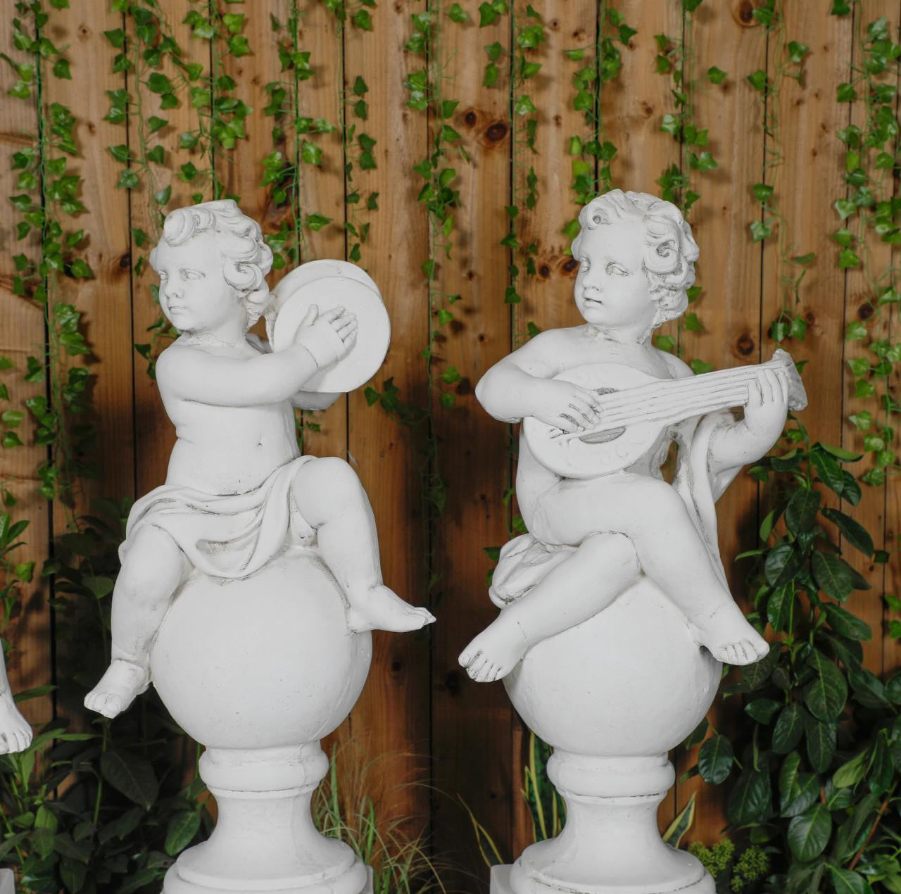 Musical Cherub Statues  