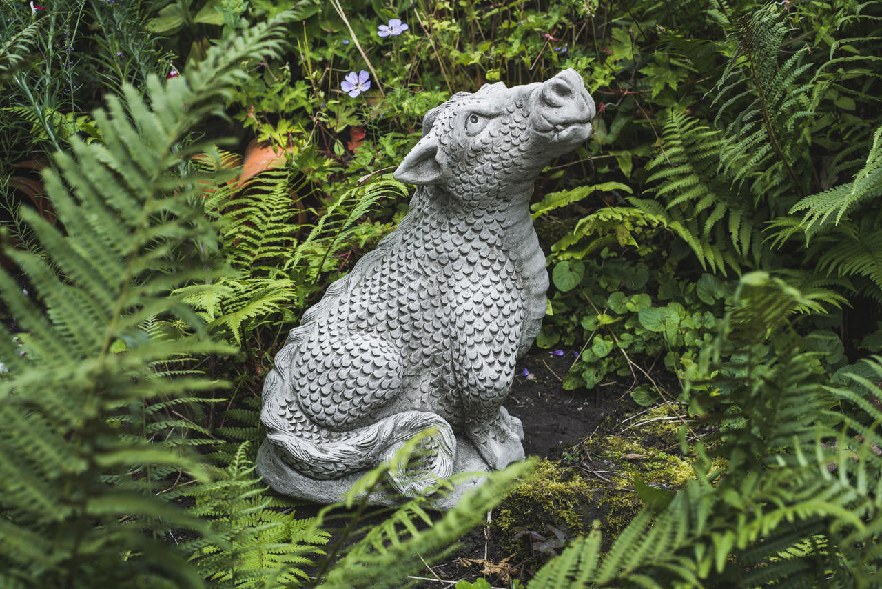 Mythical Terracotta Dragon Stone Cast Ornament