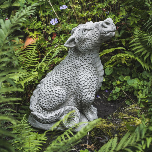 Mythical Terracotta Dragon Stone Cast Ornament