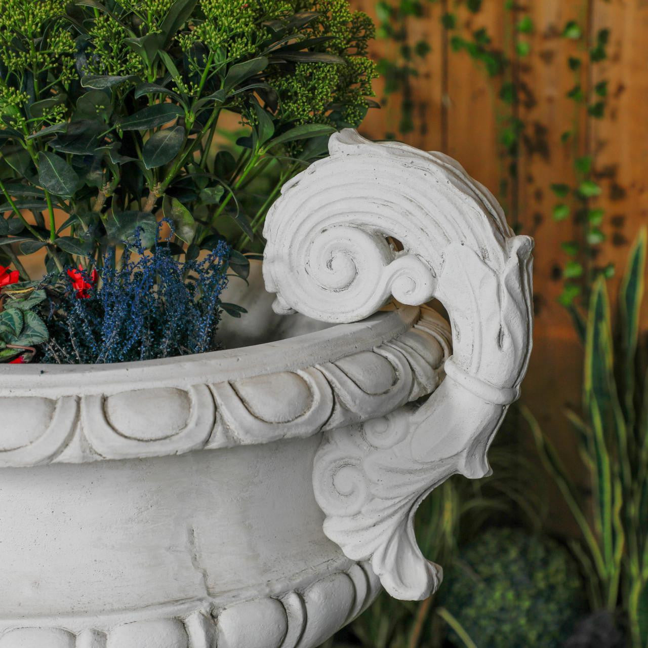 Pair of Large Edwardian Stone Vase on Plinths 