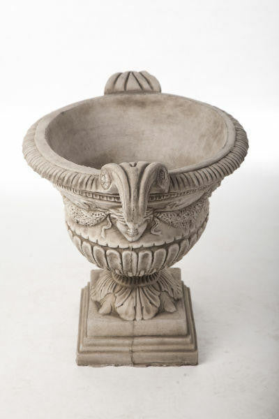 Pair of Large Oval Antique Garden Urns