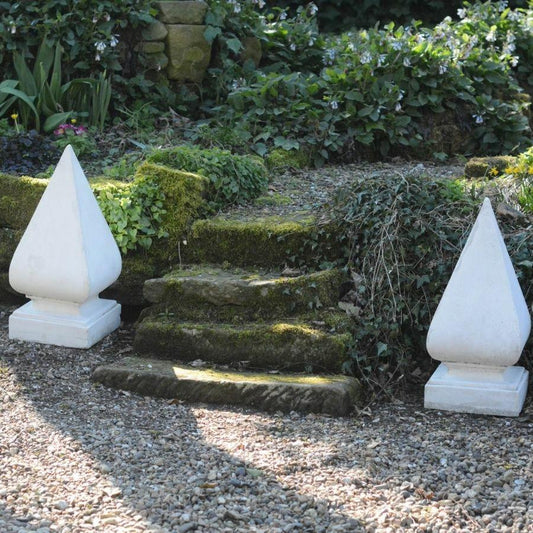 Pair of Large Pyramid Finials