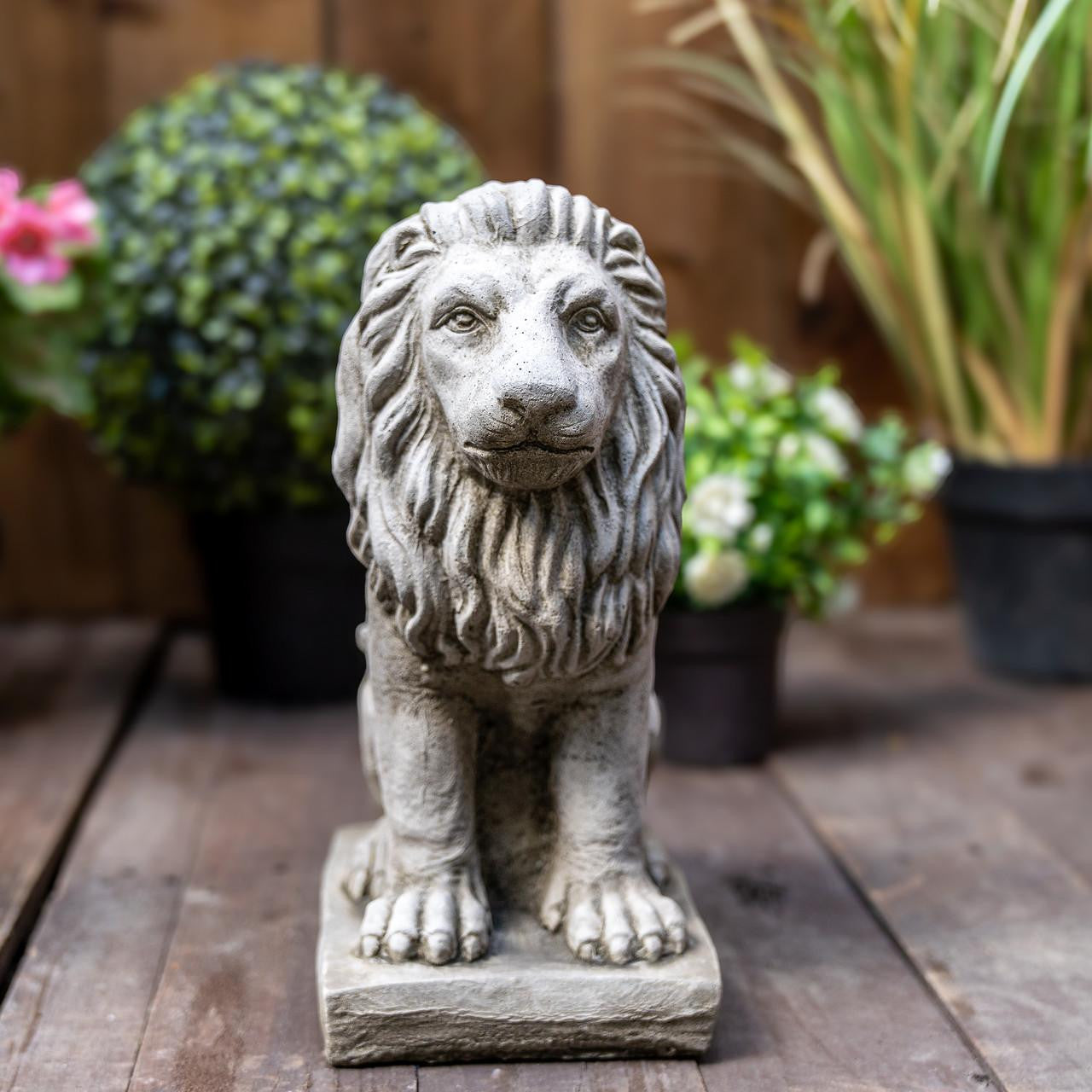 Pair of Small Bavarian Lion Garden sculptures