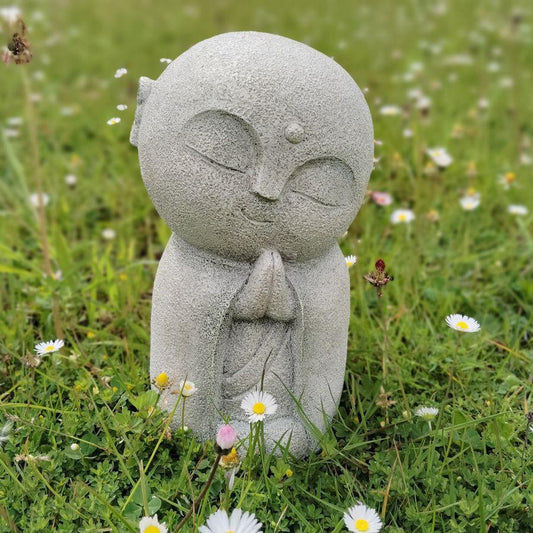 Peaceful Praying Small Monk Home Decor Garden Ornament