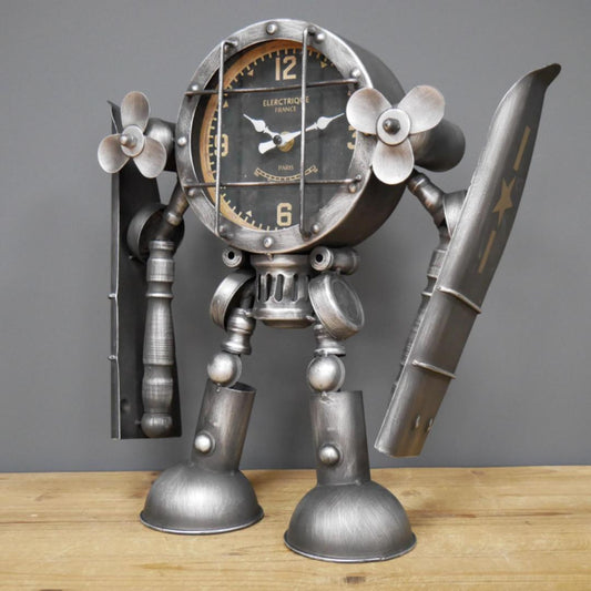 Robot Plane Clock Indoor Industrial Morden Home Decor