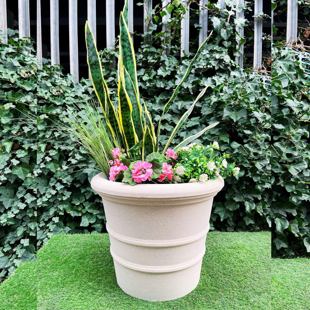 Round Sandstone Minimal Classic Pot Vase