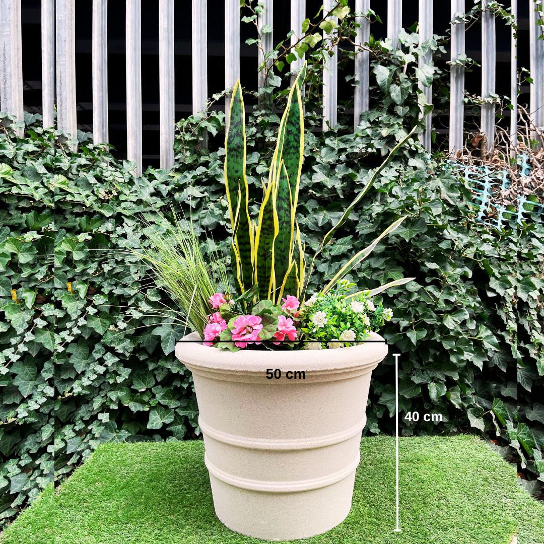 Round Sandstone Minimal Classic Pot Vase
