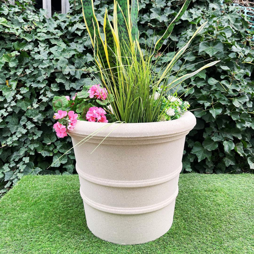 Round Sandstone Minimal Classic Pot Vase