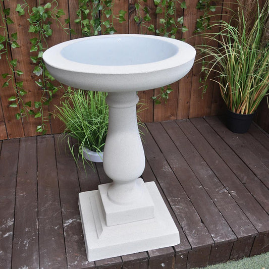 Sandstone Bird Bath with Round Bowl