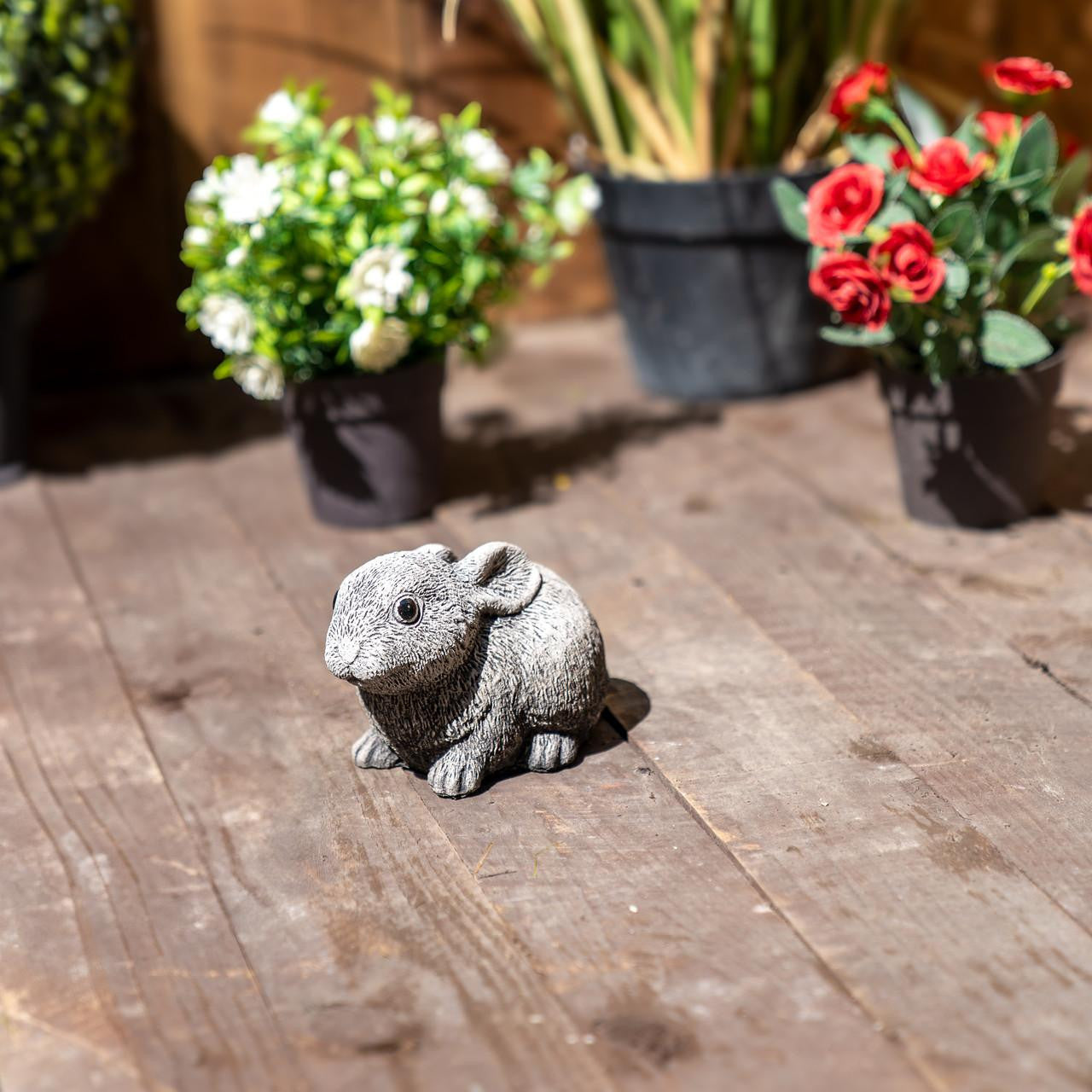 Set of 3 Bunny Rabbit Garden Ornaments