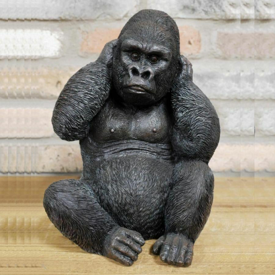 Set of 3 Gorillas No Hear Garden Ornament/ Home Decoration