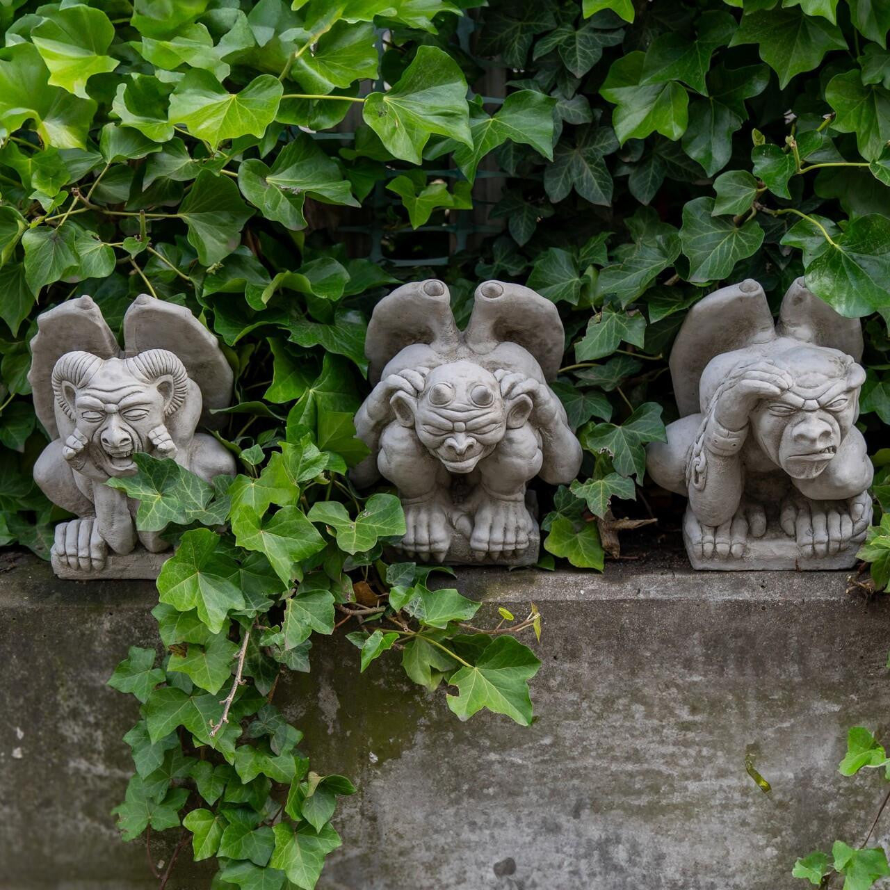Set of Three Gargoyle statues