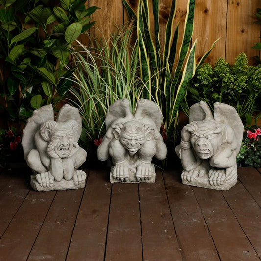 Set of Three Gargoyle statues 