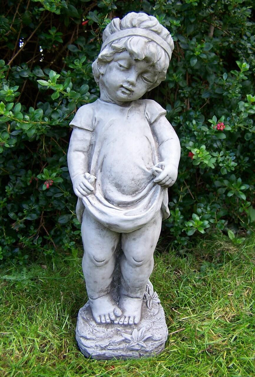 Shy Little Girl Garden Ornament